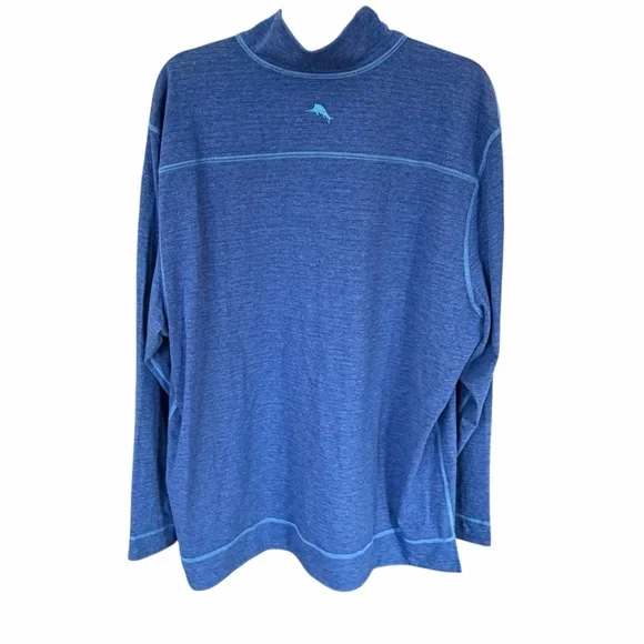 Tommy Bahama Men's Ferrara Flip Half Zip Pullover Sweater Blue XXL TTG